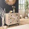 MANDY Beige Scandi Chest of Drawers - 4 Drawers, Pine