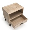 Chevet MANDY beige scandi 1 tiroir 1 niche