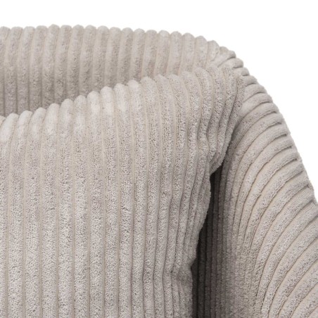 Fauteuil AGATHE - Velours côtelé gris perle
