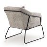 Fauteuil AGATHE - Velours côtelé gris perle