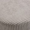 AGATHE Round Stool 36x36cm Pearl Grey Corduroy Fabric