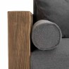 SANDY - 3-Seater Sofa in Brown Recycled Pine with Grey Fabric
