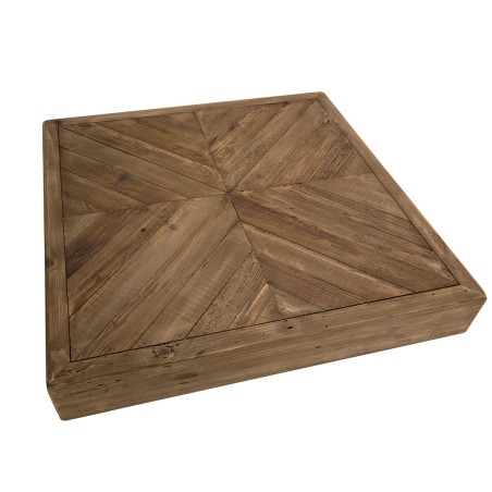 Table basse carrée en pin recyclé SANDY 99.5x99.5cm