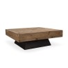 SANDY - Square Coffee Table in Brown Recycled Pine 99.5x99.5cm