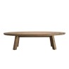 SANDY Oval Coffee Table in Brown Recycled Pine