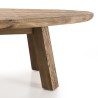 SANDY Oval Coffee Table in Brown Recycled Pine