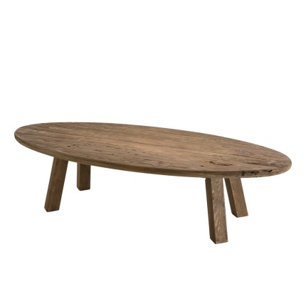 Table basse ovale en bois de pin recyclé SANDY