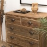 Meuble chiffonnier marron 5 tiroirs bois Pin recyclé - SANDY