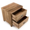 Chevet SANDY - Bois Pin recyclé 2 tiroirs