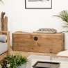 Coffre rangement marron bois Pin recyclé - SANDY