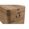 Coffre rangement marron bois Pin recyclé - SANDY