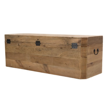 SANDY Brown Storage Chest - Recycled Pine with Black Metal Handles