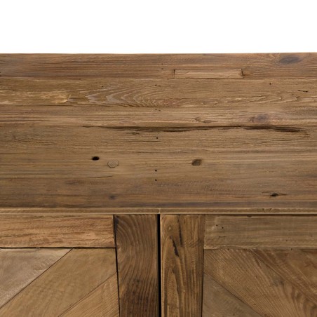 SANDY Brown 4-Door Sideboard in Recycled Pine - Contemporary Living Room Furniture