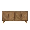 SANDY Brown 4-Door Sideboard in Recycled Pine - Contemporary Living Room Furniture