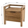 SANDY Brown Bedside Table - Recycled Pine - 1 Drawer - Ideal Dimensions
