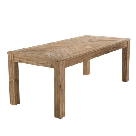 SANDY Brown Rectangular Dining Table 200x90cm - Recycled Pine