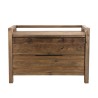 Commode marron 2 tiroirs bois Pin recyclé SANDY