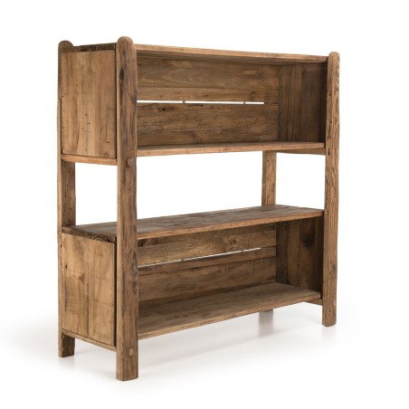Étagère marron 3 niveaux bois Pin recyclé - SANDY