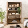 SANDY Brown 5-Tier Recycled Pine Wood Shelf