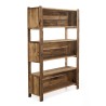 SANDY Brown 5-Tier Recycled Pine Wood Shelf