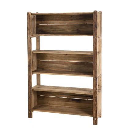 SANDY Brown 5-Tier Recycled Pine Wood Shelf