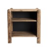 SANDY - Brown 2-Level Recycled Pine Wood Bedside Table