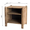 SANDY - Brown 2-Level Recycled Pine Wood Bedside Table