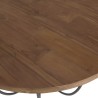 Table basse ronde SIXTINE en teck recyclé - 80x80cm