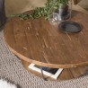 Table basse SIXTINE - Teck recyclé et métal noir