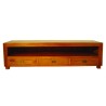 API Brown 3-drawer Teak Wood TV Stand - Premium Solid Teak