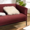 Canapé NEW YORK 3 places en tissu bordeaux