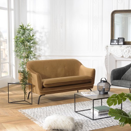 NELSON - Canapé ROME 2 places in Camel Color