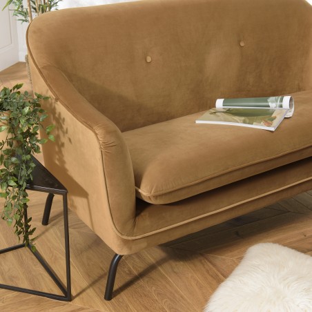 NELSON - Canapé ROME 2 places in Camel Color