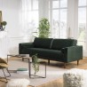 NELSON - MADRID 3-Seater Velvet Sofa in Pine Green