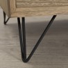 MARGAUX Natural Wood Coffee Table with 4 Drawers and Black Metal Legs