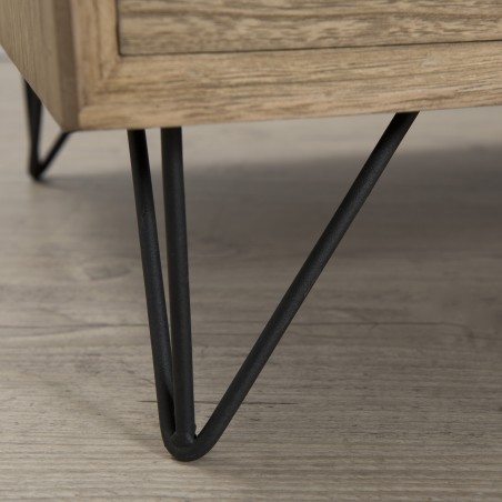 Console bois naturel MARGAUX - 2 tiroirs