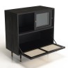 Buffet YANIS en pin noir - Meuble design et pratique