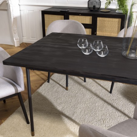 Table à manger YANIS noire 200x100cm