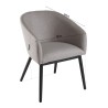 Lot de 2 chaises GINO - Tissu gris perle