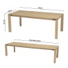 Table à manger MAXENCE - Bois chêne 220/320cm