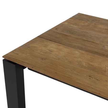 Table à manger MAXENCE en bois teck recyclé