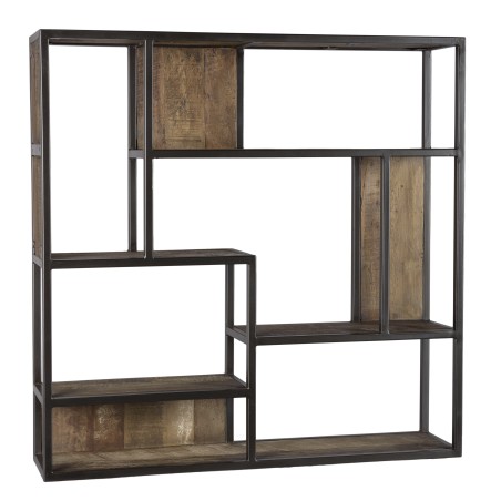 Étagère murale carrée SIXTINE marron 80x80cm