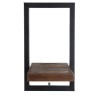 SIXTINE Wall Shelf 'XS' - Recycled Teak Shelf with Black Metal Frame