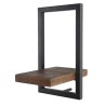 SIXTINE Wall Shelf 'XS' - Recycled Teak Shelf with Black Metal Frame