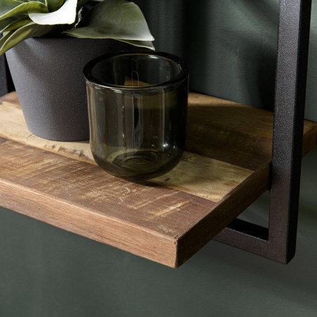 Étagère murale SIXTINE en bois teck recyclé