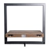 SIXTINE Wall Shelf 'S' - Recycled Teak Shelf with Metal Frame