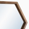 SIXTINE 'L' Brown Mirror with Hexagonal Recycled Teak Frame
