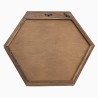 SIXTINE 'L' Brown Mirror with Hexagonal Recycled Teak Frame
