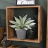 SIXTINE - Brown Square Wall Shelf, 35 x 35 cm, Recycled Teak Wood