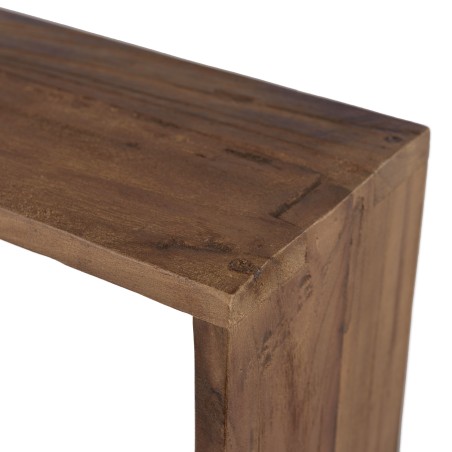 Étagère murale carrée SIXTINE en teck recyclé